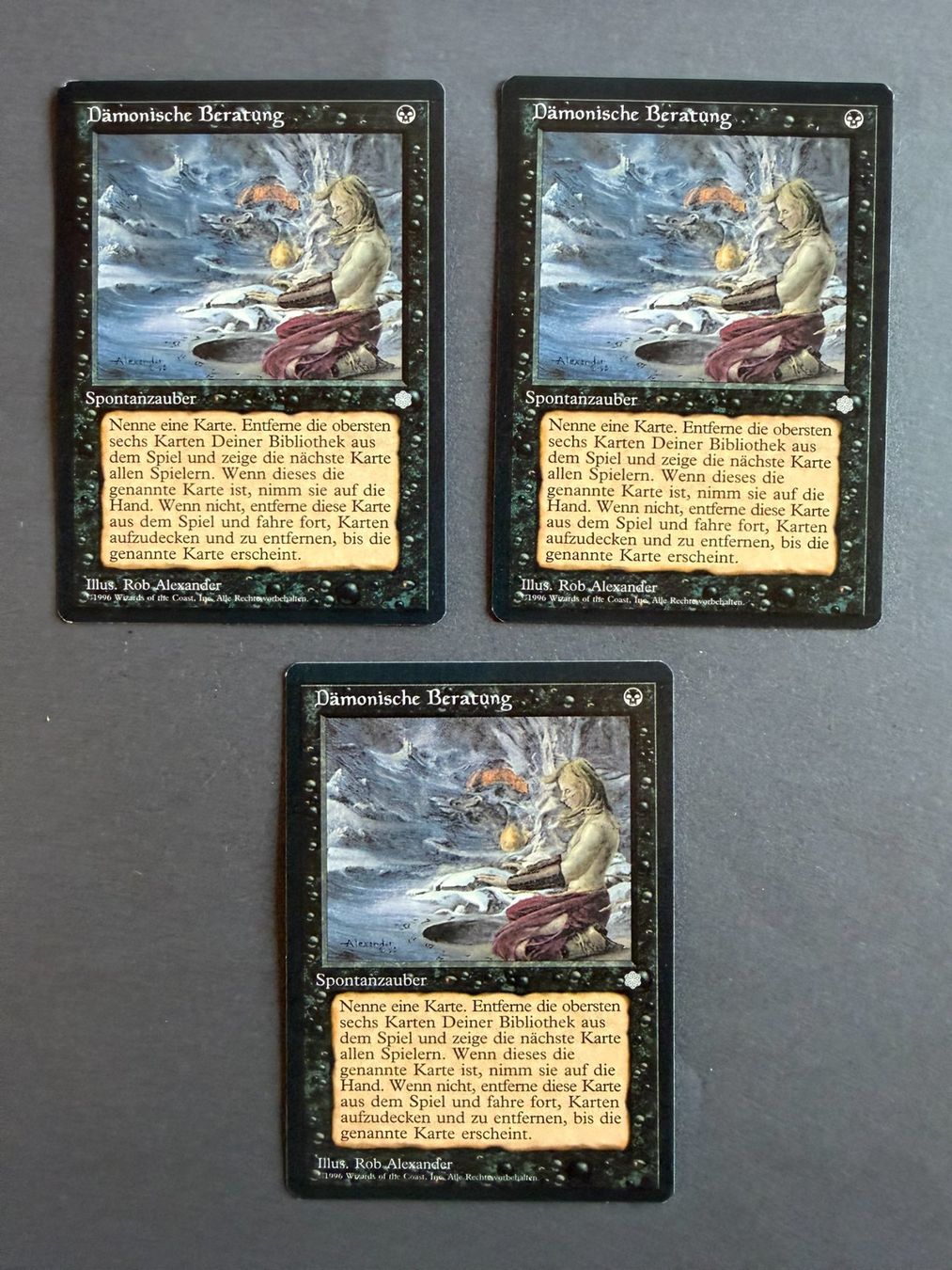 Magic The Gathering Carte collezionabili: 3x Dämonische Beratung // Ice Age // Eiszeit // Magic – Usato da Binz venduto da Tempelritter