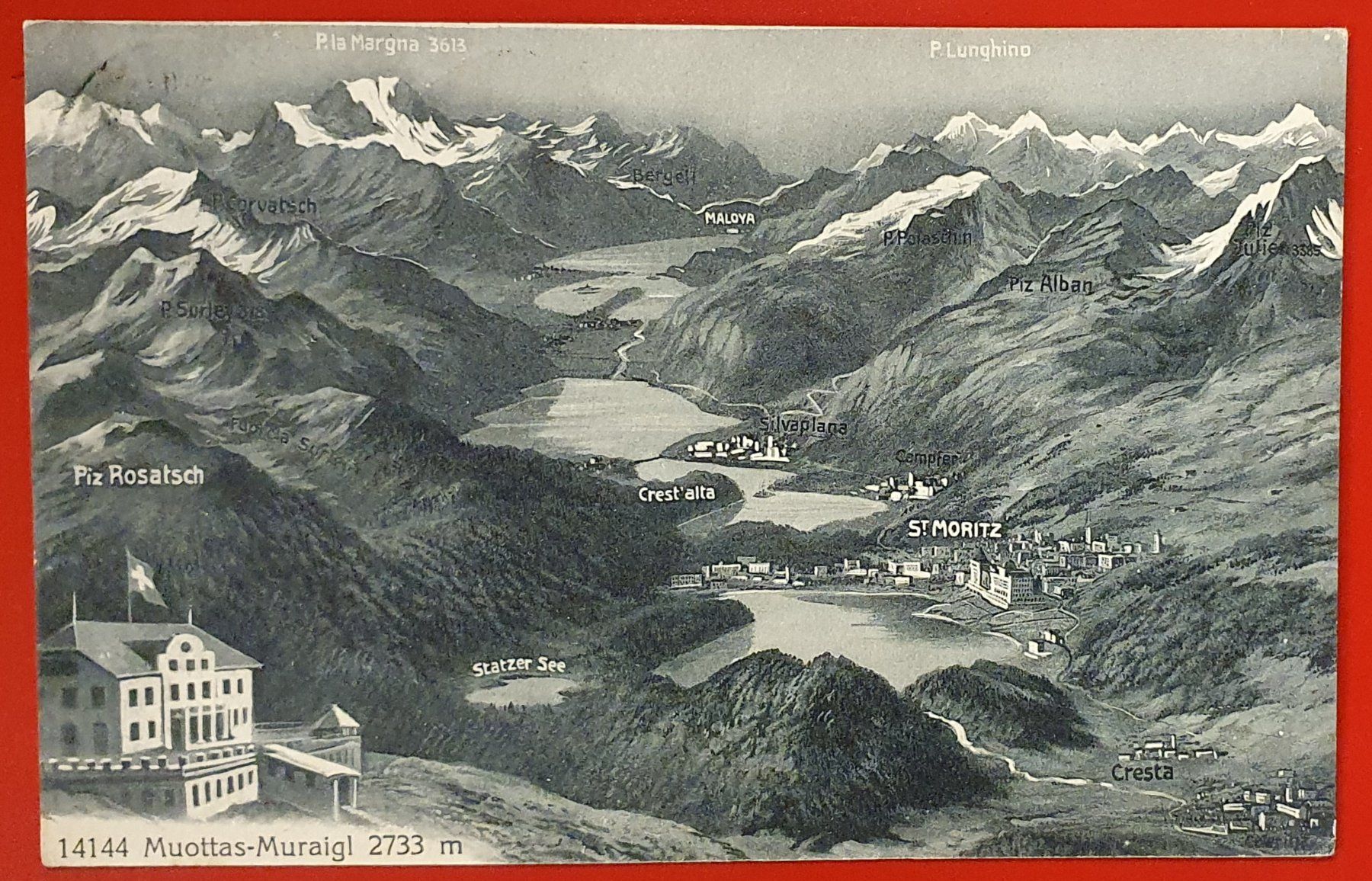 Ansichtskarten: Muottas-Muraigl 1914 – Gebraucht aus Kreuzlingen von Rschweiz1