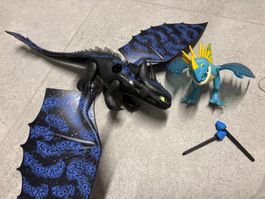 Jouet figurine Dragons avec lanceur et lumière