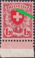 1924, Nr.164.2.01, Abart: HFLVETIA postfrisch ** +Tab, 100.-