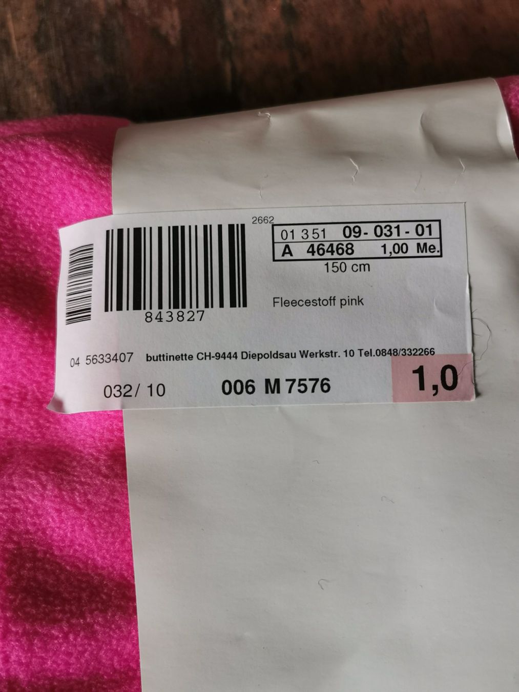 Tessuti: Fleecestoff pink 100% Polyeser ca 150x100cm buttinette – Nuovo (secondo la descrizione) da Fischbach-Göslikon venduto da PitBullDoll 1