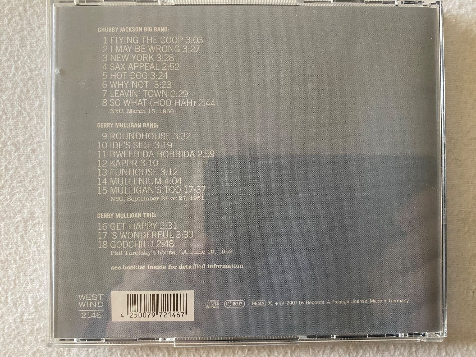 CD: Gerry Mulligan - In New York – Nuovo (secondo la descrizione) da Duggingen venduto da Kisha010 2