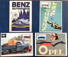 1982 BRD Historische Kraftfahrzeuge Maximukarte Satz