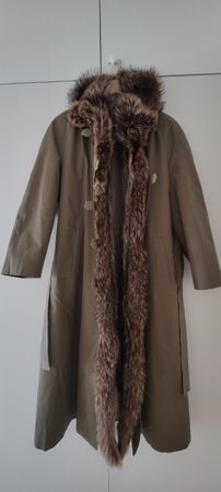 Vintage Trenchcoat mit Pelz ungetragen