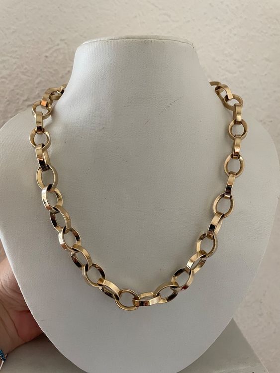 Collier Maille 1970 Art Nouveau - Plaqué Or 18k 750/1000 - Goutte D'eau - Occasion