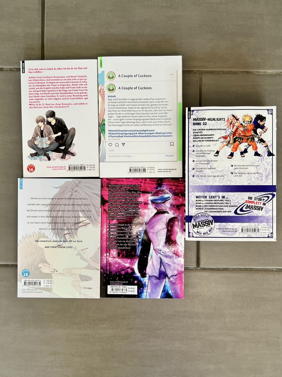 Comics: 5x Manga Comics (ab 16 Jahren) – Neu (gemäss Beschreibung) aus Büetigen von Naschle 1
