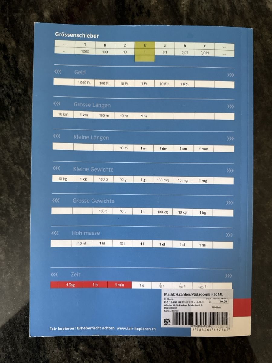 Libri: Schweizer Zahlenbuch 5 Klett und Balmer ohne CD – Usato da Rubigen venduto da tamaroso 1