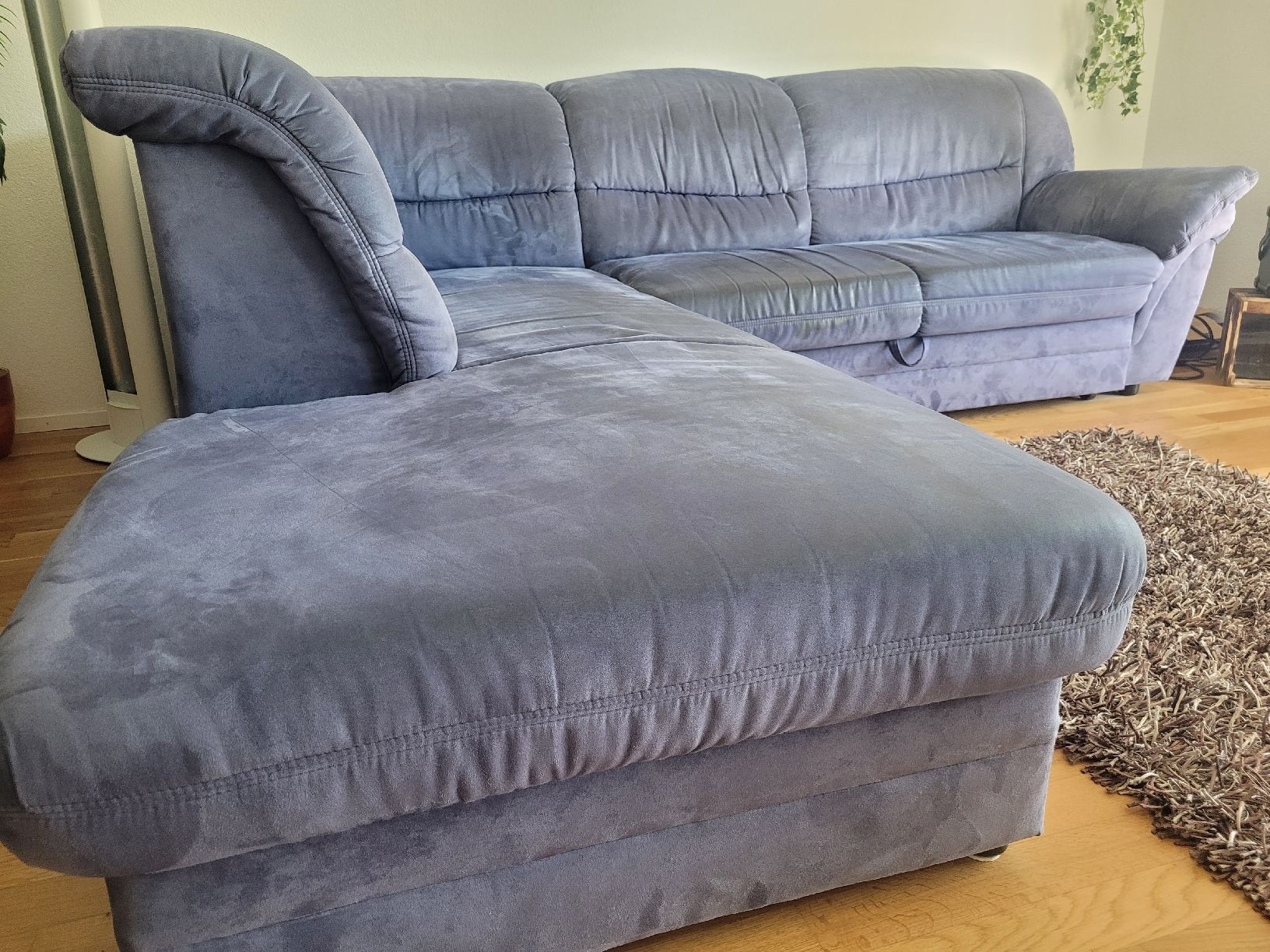 Sofas: Ecksofa Schlafsofa blau Microfaser viel gebraucht  – Gebraucht aus Neuenegg von transformer02 1