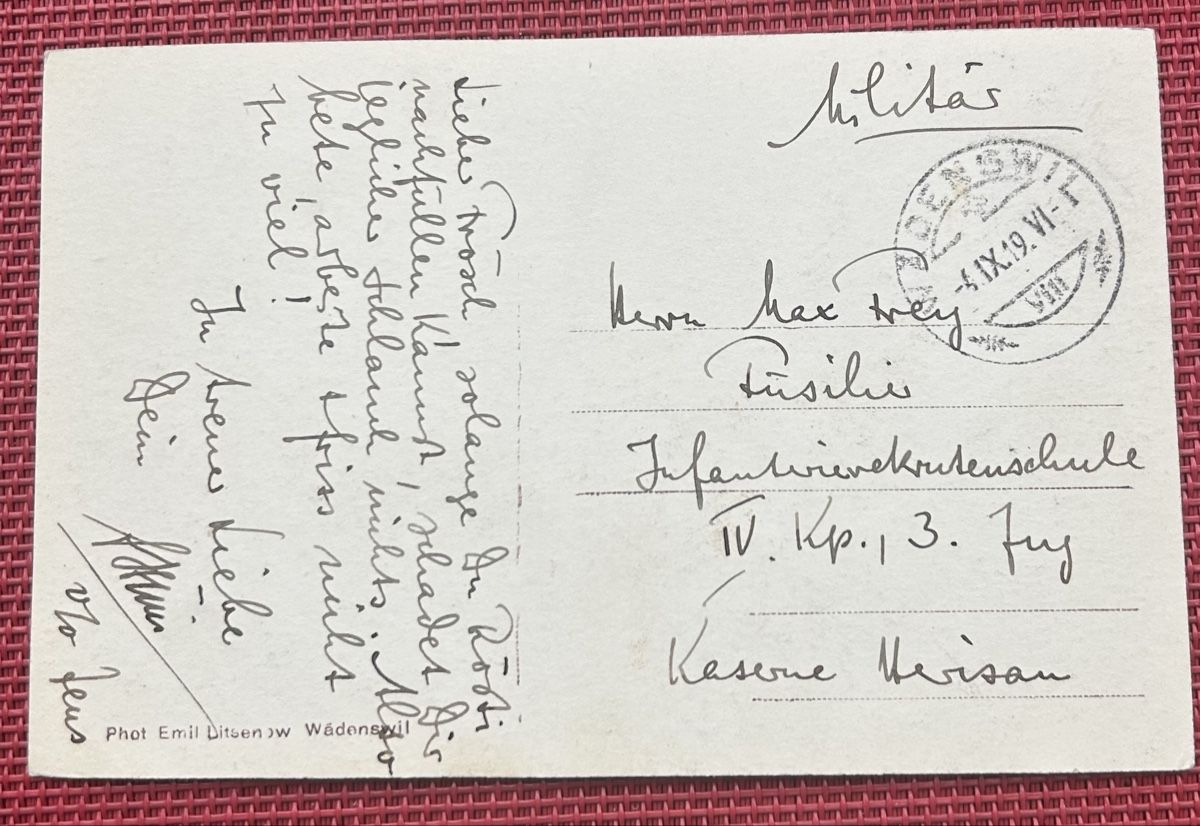Cartoline postali: Fotokarte Wädenswil 1919  – Usato da Horw venduto da Tellbub 1