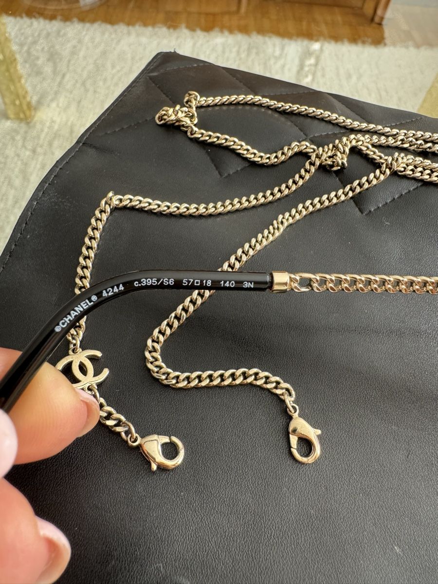 Chanel Occhiali & Lenti: CHANEL Sonnenbrille mit Kette – Nuovo (secondo la descrizione) da Steinhausen venduto da Mimirose114 7