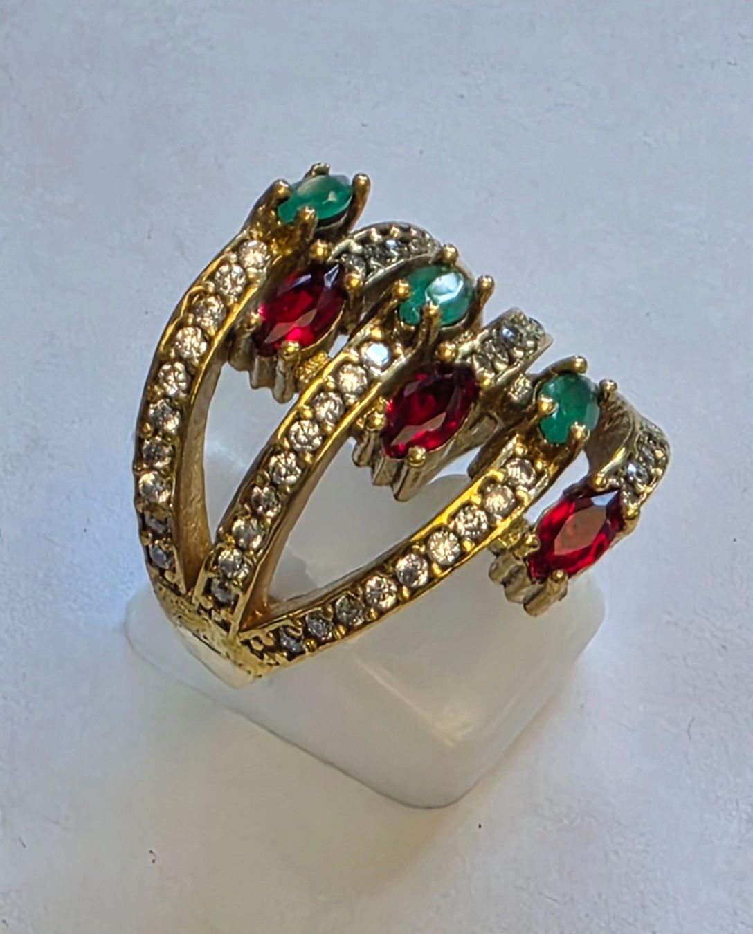 Ringe: Ring mit Granat und Smaragd Steinen 56 – Neu (gemäss Beschreibung) aus Zürich von benedikt12 1