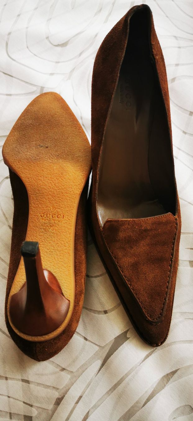 Gucci Damenschuhe: Gucci Wildleder Pumps Gr. 37.5 Braun – Neu (gemäss Beschreibung) aus Egg b. Zürich von bil_6lr7 3