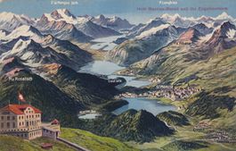 Piz  La Margna - Piz Lunghino - St. Moritz  Panorama  1916