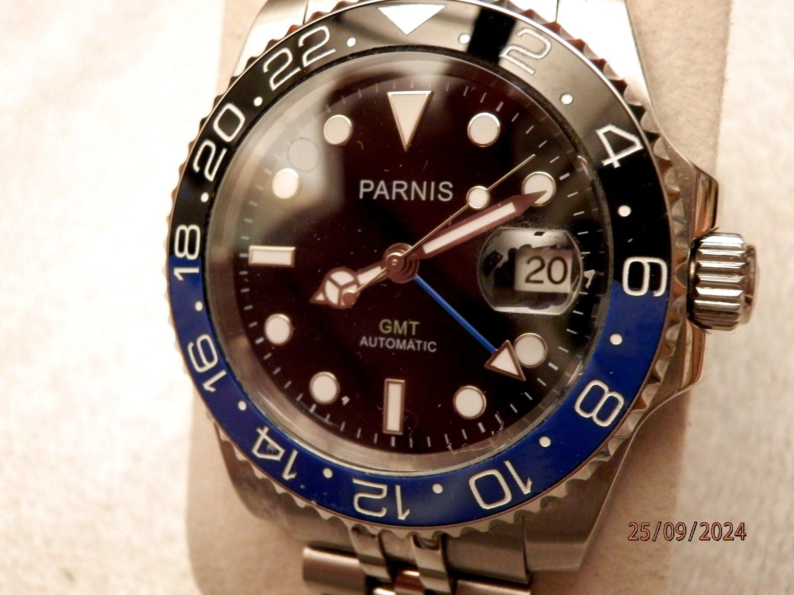 Parnis Orologi: Parnis, Automatic, Datum, drehbare Lünette, Gehäuse 42mm GTM – Usato da Ueberstorf venduto da dinbau 2