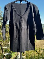 Schwarzes Langarm Shirt 