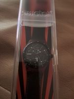Schwarze Swatch Uhr, Sternenhimmel Design ✨