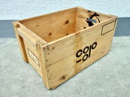 alte Holzkiste COOP Transportkiste