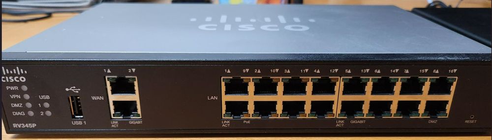 CISCO RV345P-K9-G5 V02 Dual WAN POE VPN Router | Kaufen auf Ricardo