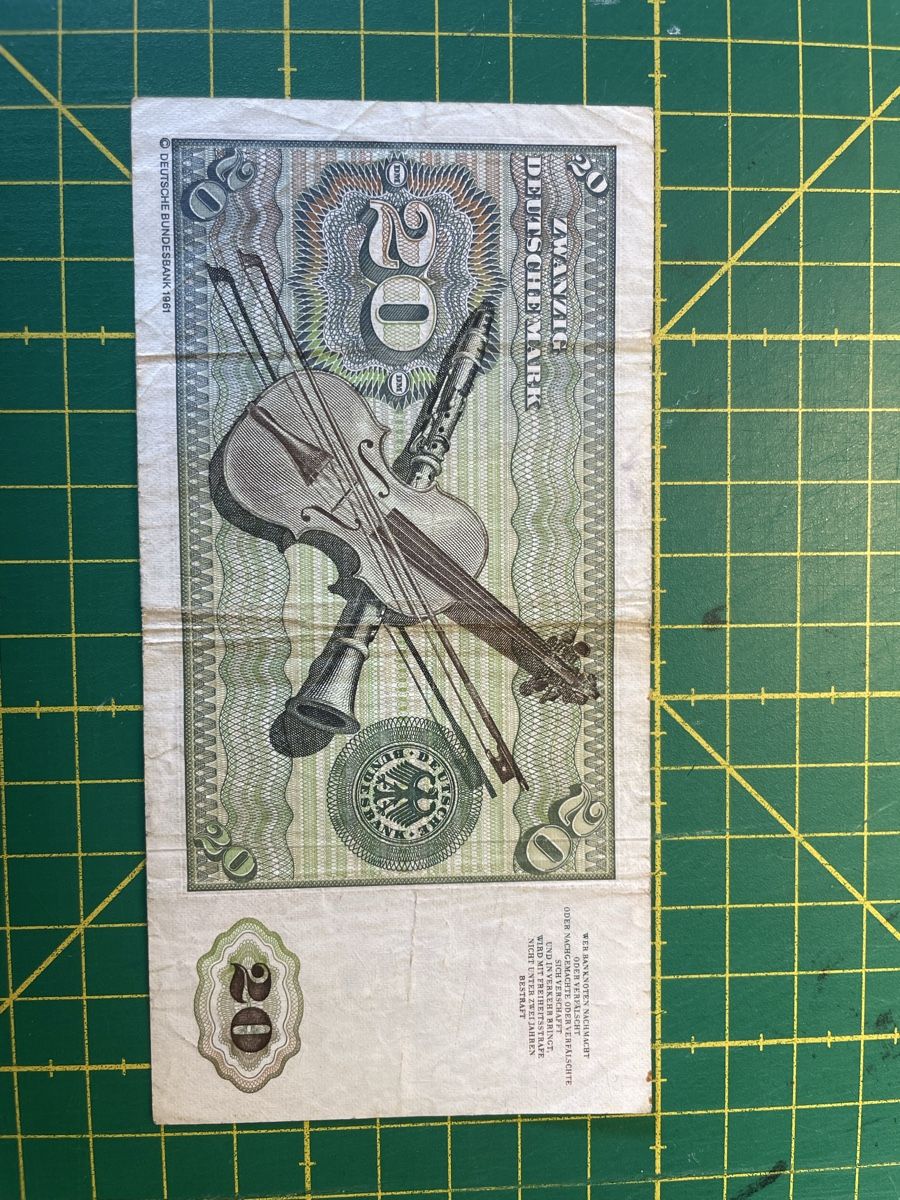 Banknoten: 20 Deutsche Mark (1960) – Gebraucht aus Bern von gwe_6rck 1