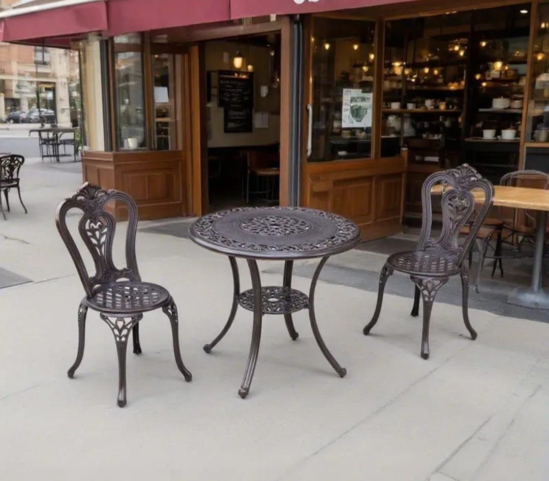 Set di tavolo e panche: 3-teiliges Bistro-Set für Terrasse oder Garten – Nuovo e nell'imballaggio originale da Hohenrain venduto da cars77 3
