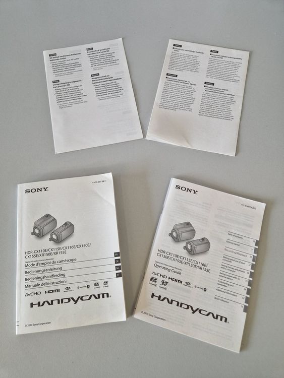 VHBW - 2x Batteria Compatibile Con Sony Hdr-cx106e, Hdr-cx11 (e), Hdr