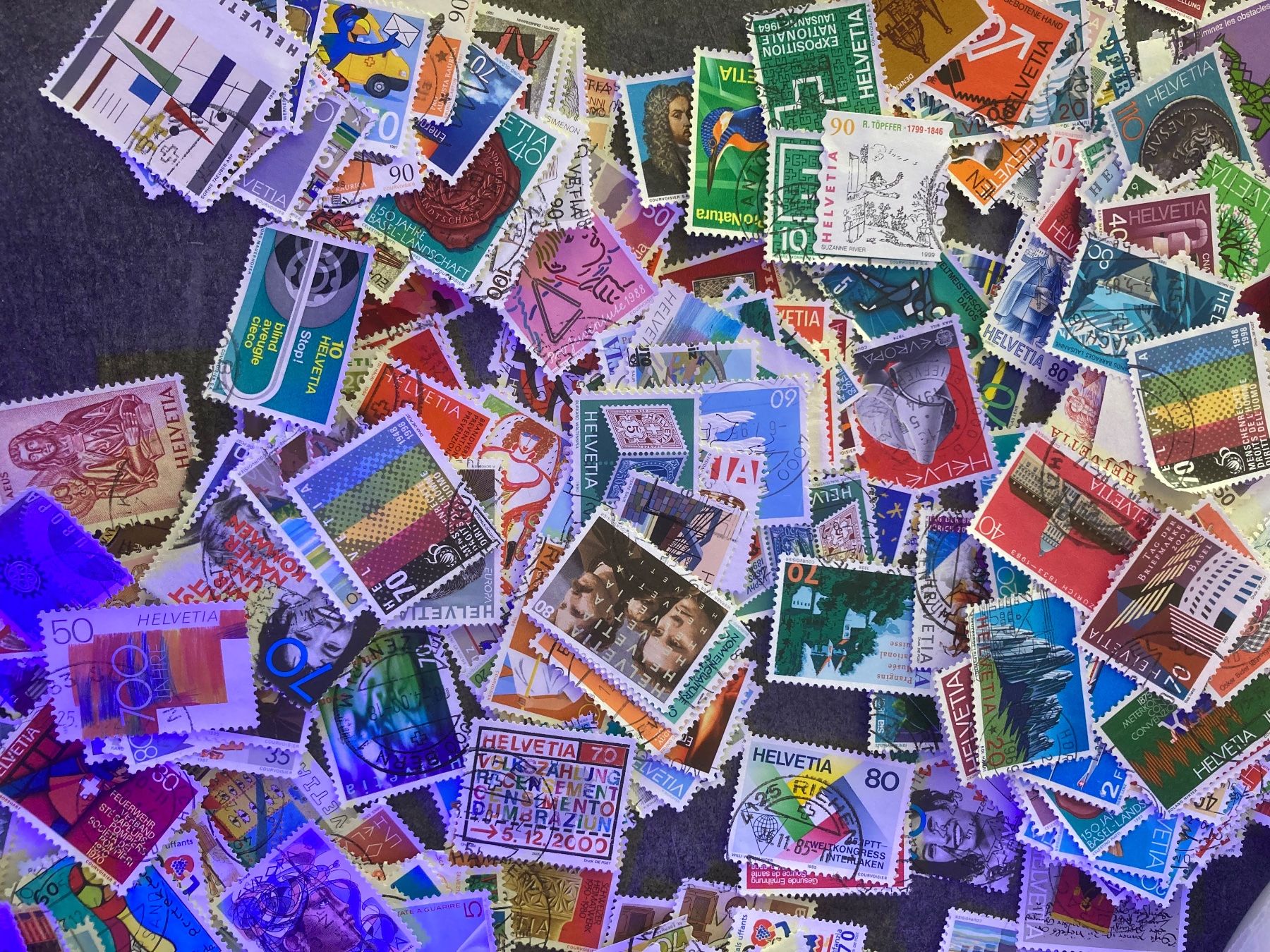 Alle Briefmarken: ca. 450 gr. abgelöste Schweizer Briefmarken – Gebraucht aus Reinach BL von RetroGamesSportsMore 7