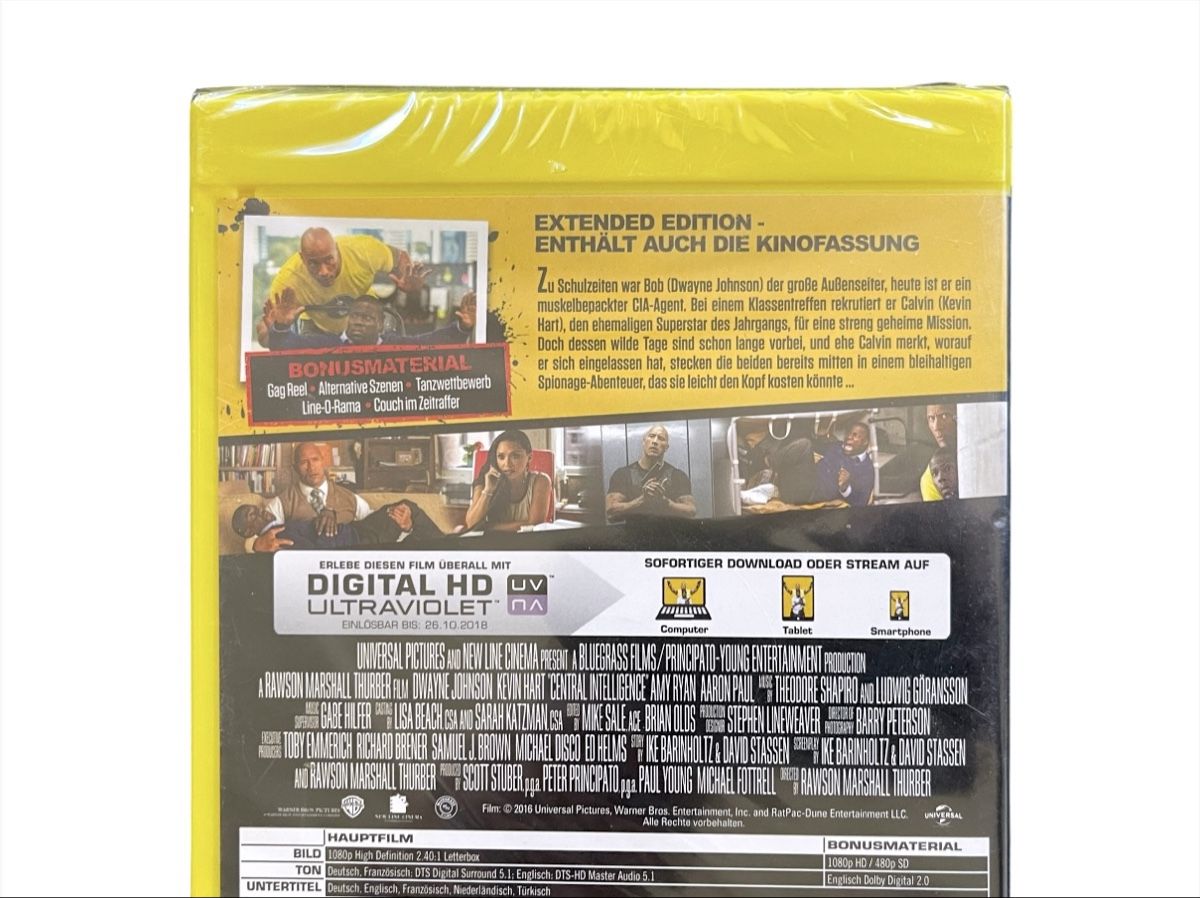 Tutti i DVDs: Central Intelligence - Blu-Ray - Neu und Originalverpackt! – Nuovo e nell'imballaggio originale da Luzern venduto da woti-shop 3