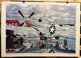 P-51 Mustang Sally Forth by Ron Kleemann, 1973/1981; Poster