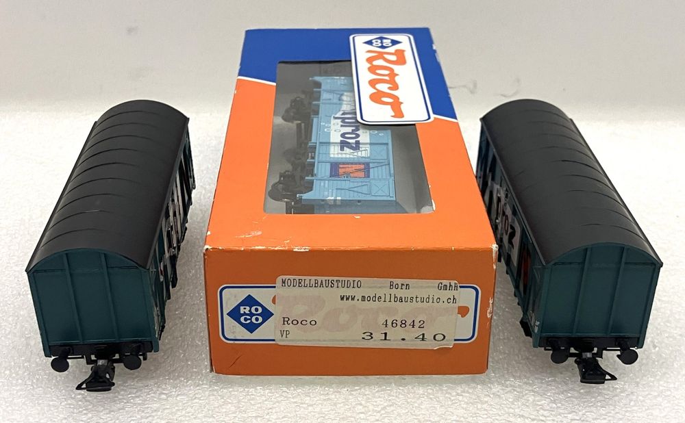 Roco Modelleisenbahnen: Roco 46842-Liliput H0= 3x Güterwagen SBB aproz MIGROS – Gebraucht aus Thun von retoolinoo 9