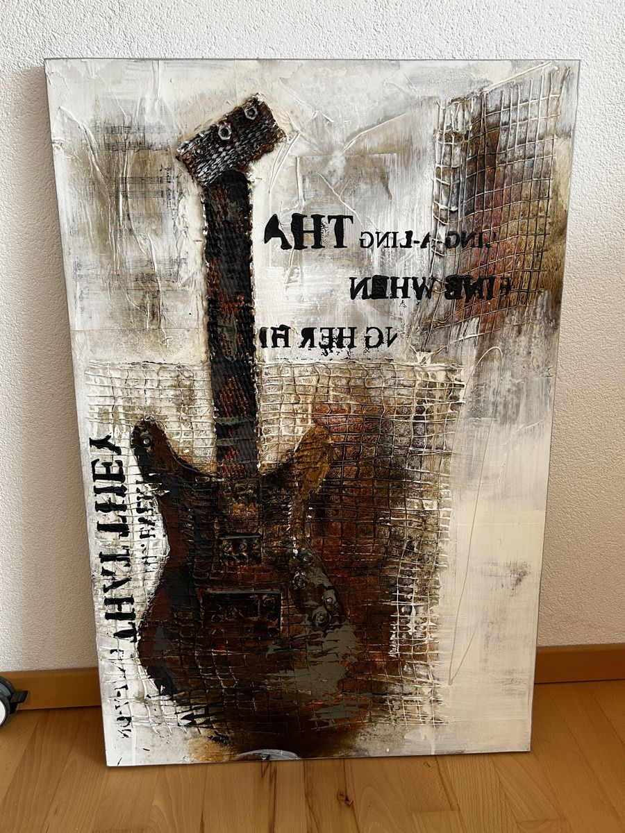 Foto & Immagini: Gitarren-Leinwandbild – Nuovo (secondo la descrizione) da Buchs ZH venduto da celin_k_06