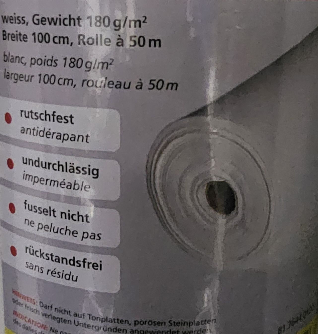 Sonstiges zum Lager & Transport: abdeckfolie – Neu und originalverpackt aus Wettingen von do89