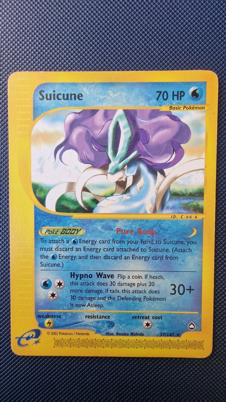 Pokémon Sammelbilder & Trading cards: Suicune #37 – Pokémon Aquapolis – Gebraucht aus Veytaux von PocketMonster