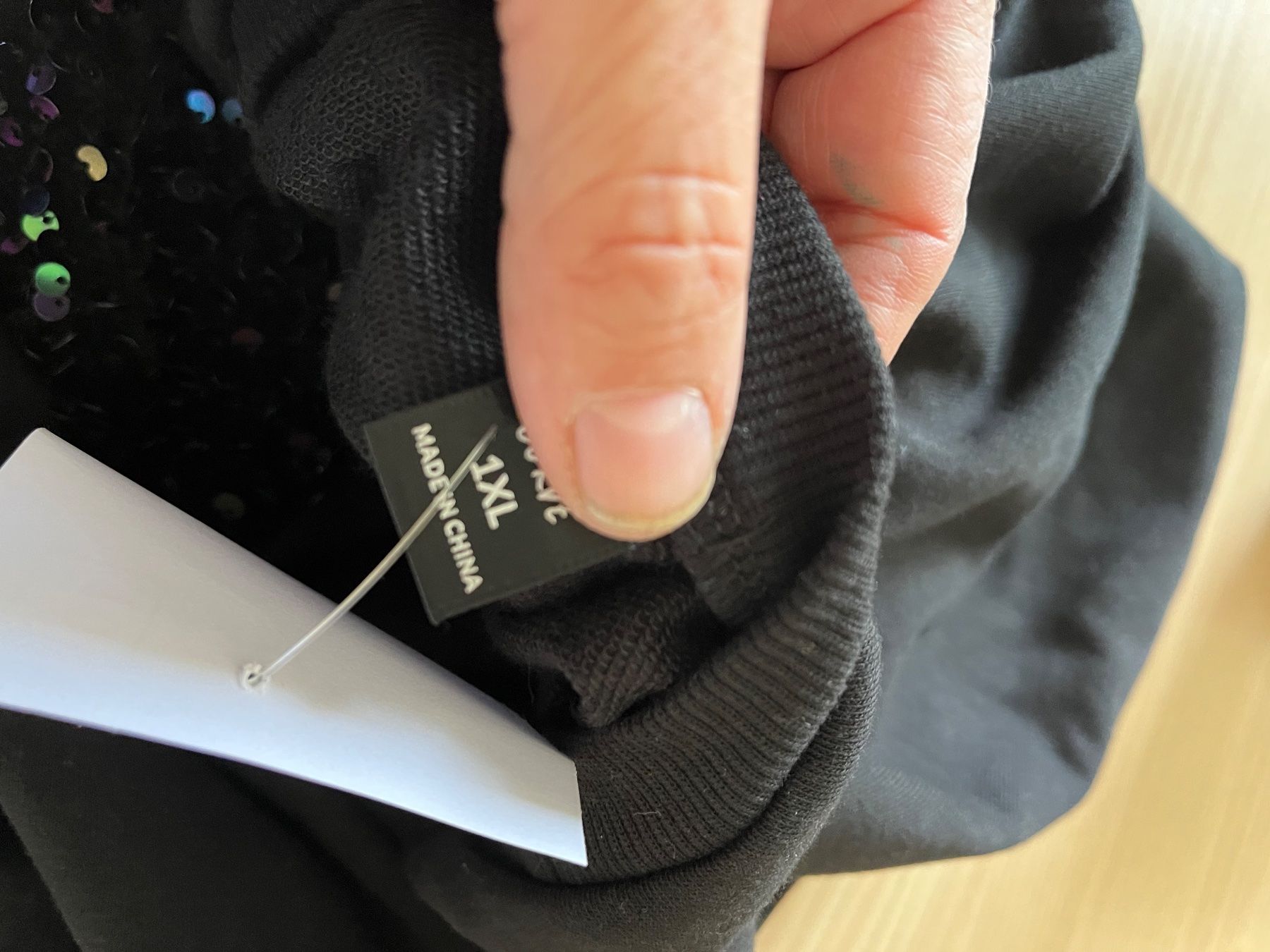 Vestiti: Robe noir strass Taille Xl marina – Usato da Veyrier venduto da kimedovapa 1