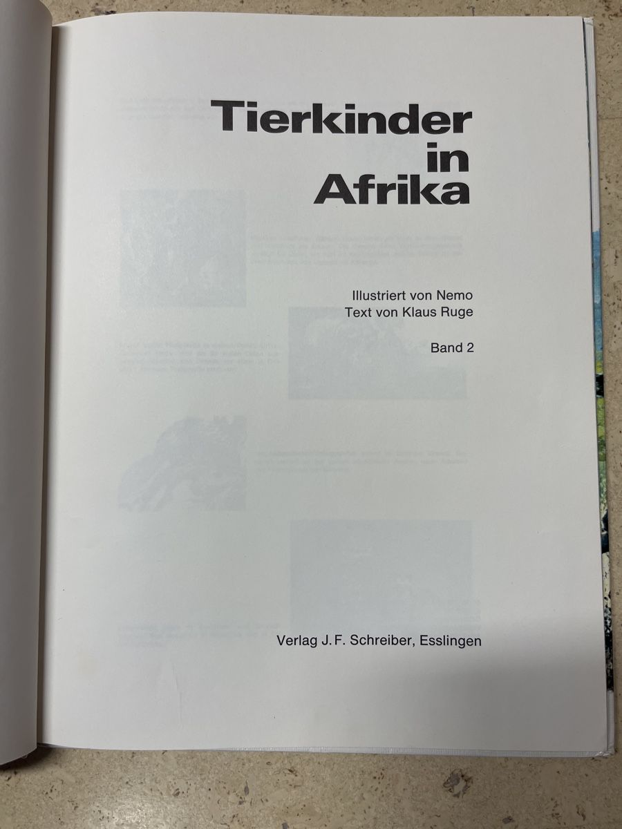 Bücher: Tierkunde in Afrika 2 – Gebraucht aus Beinwil am See von drenirb 1
