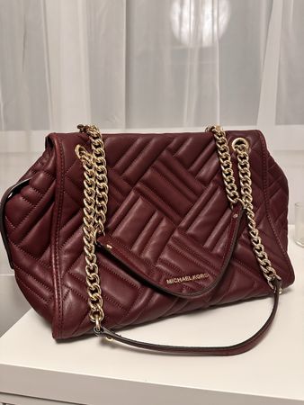 Michael Kors Quilted Shoulder Bag Bordeauxrot – neuwertig