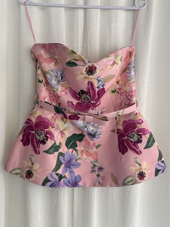 Corsage Kleid pink Blumenmuster
