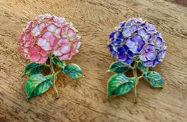 2x Pin Blume / Hortensie