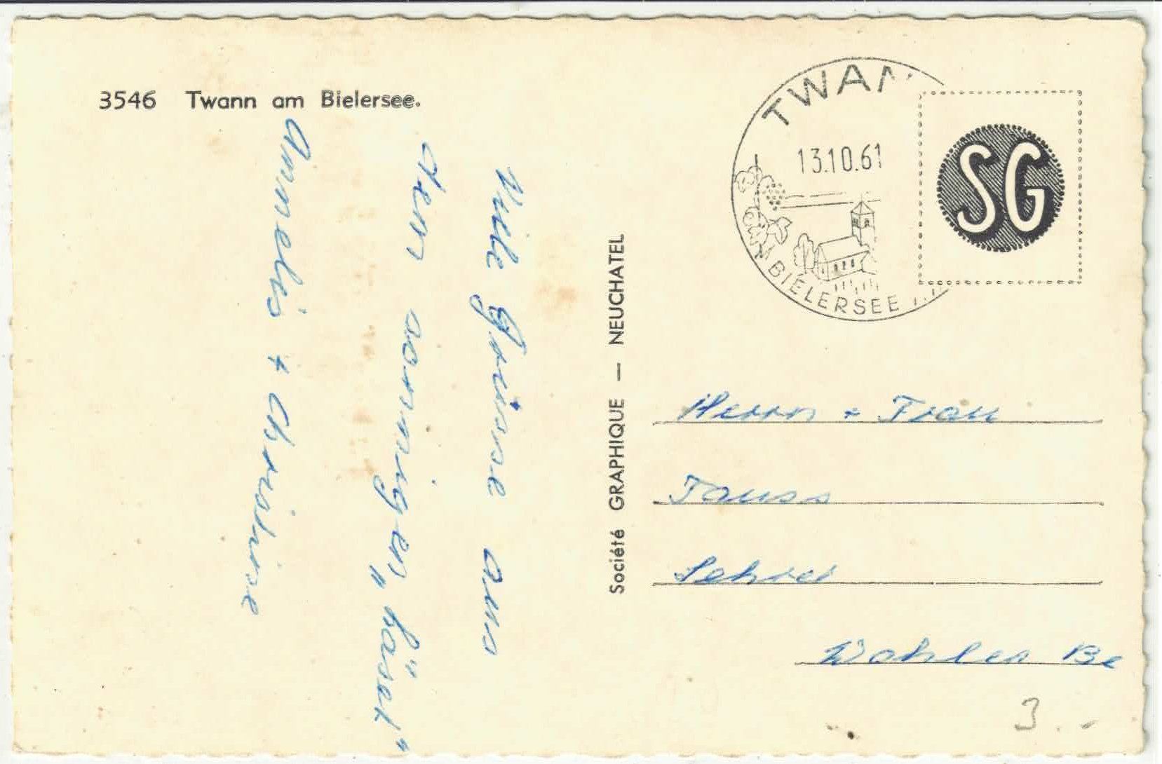 Cartoline postali: Twann am Bielersee – Usato da Ettingen venduto da Kartenplanet 1