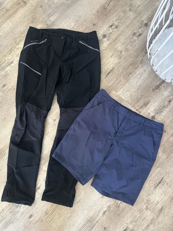 Wanderhose und Shorts schwarz u. blau guter Zustand