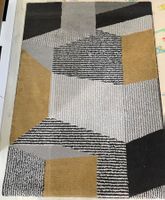 Teppich, Ocker-Grau-Schwarz-Weiss