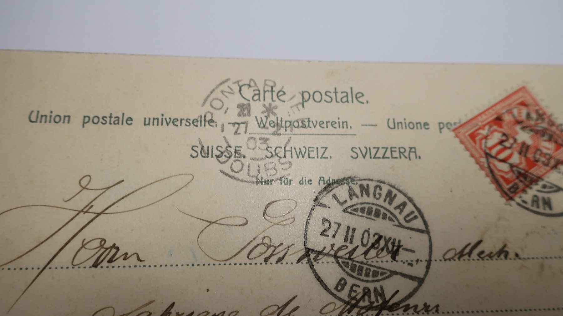 Cartoline postali: Langnau  Hotel Emmenthal 1903 – Usato da Cormoret venduto da Pascalll2001 6