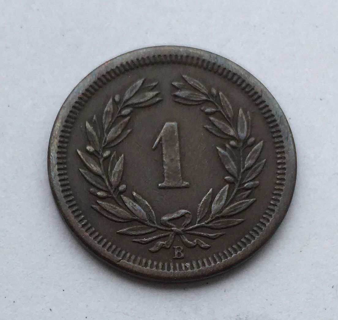 Tutti le monete: 1875 1 Rappen vz+ – Usato da Kirchberg SG venduto da Z-Collection 1