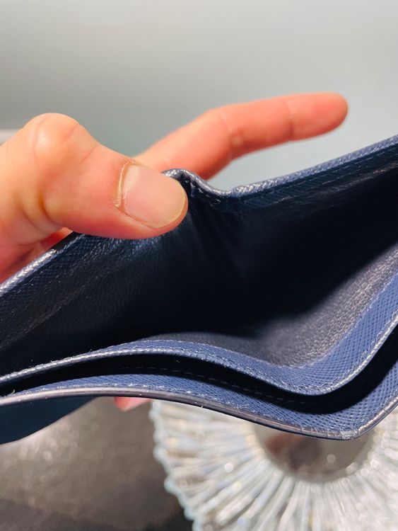 Prada Portafogli: Prada Portemonnaie Herren dunkelblau Leder neuwertig – Nuovo (secondo la descrizione) da Basel venduto da Mb2 2