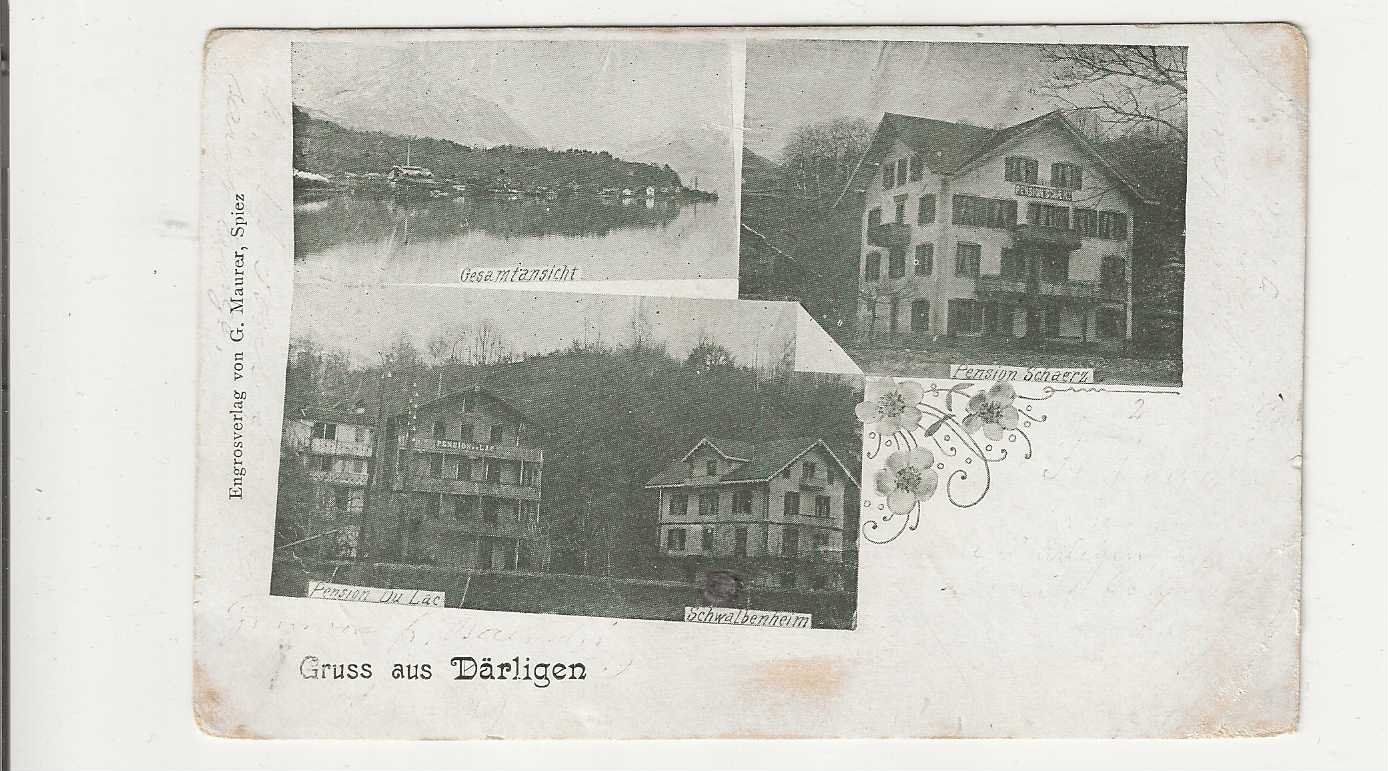 Ansichtskarten: Därligen, 1901 – Gebraucht aus Spiez von Niesen20