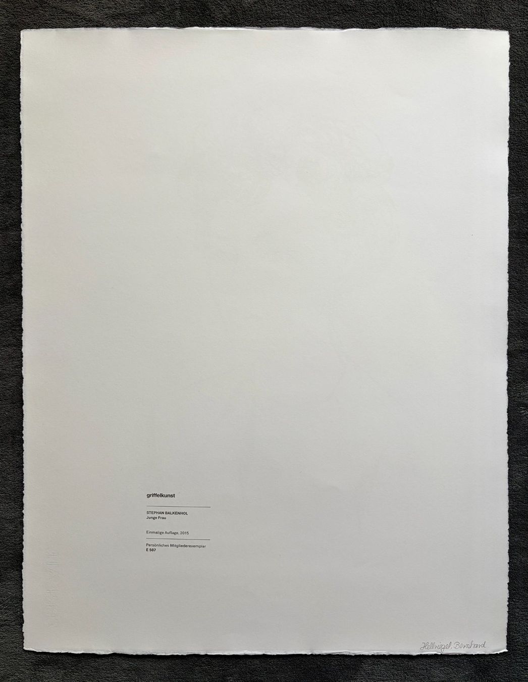 Grafiken & Lithographien: Stephan Balkenhol, Lithographie – Gebraucht aus Regensdorf von JoergR 4