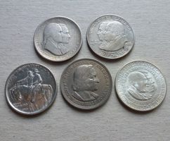 USA ++ Lot von 5Stück 1/2 Dollar ab 1893, gute Erhaltungen