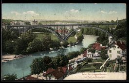Bern, Kirchenfeldbrücke mit Stadtpanora