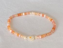 Edelstein Armband Botswana Achat Perlmutt Blume auf Mass