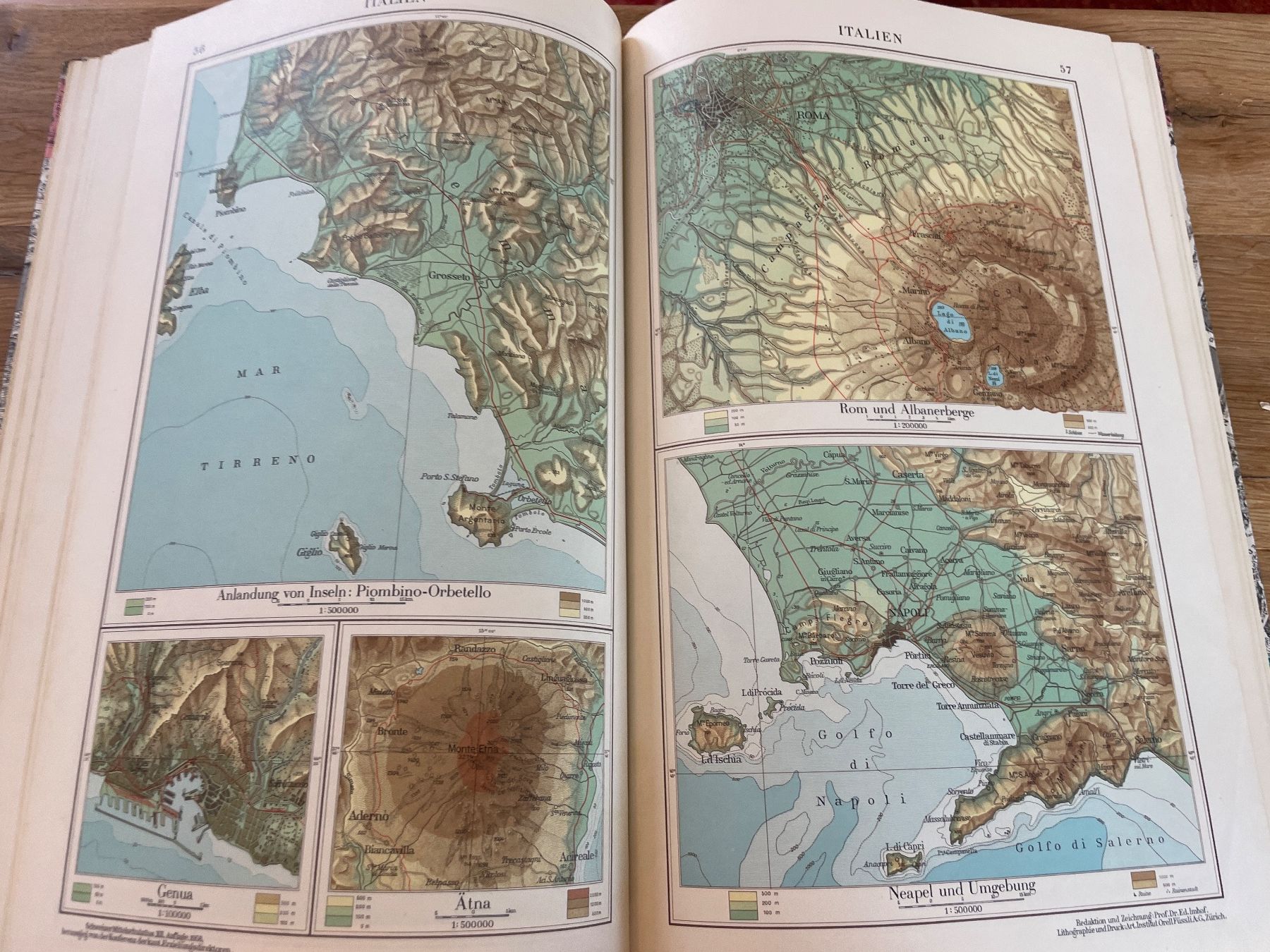 Libri: Schweizerischer Mittelschulatlas 12. Auflage 1958 – Usato da Winterthur venduto da cheerio97 5