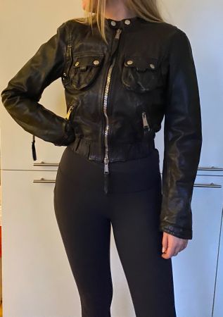 DSQUARED Leather jacket (S-M)